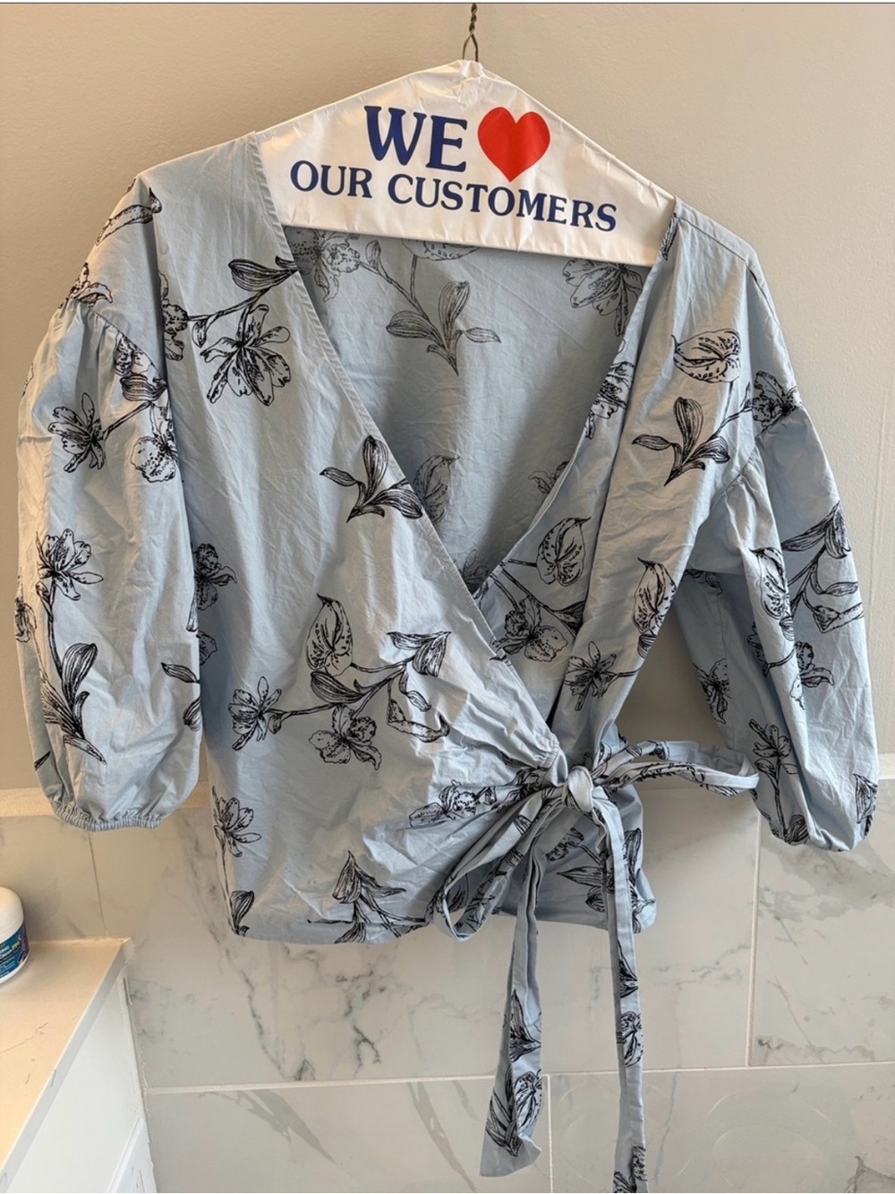 White House Black Market Wrap Blouse - Picture 2 of 4